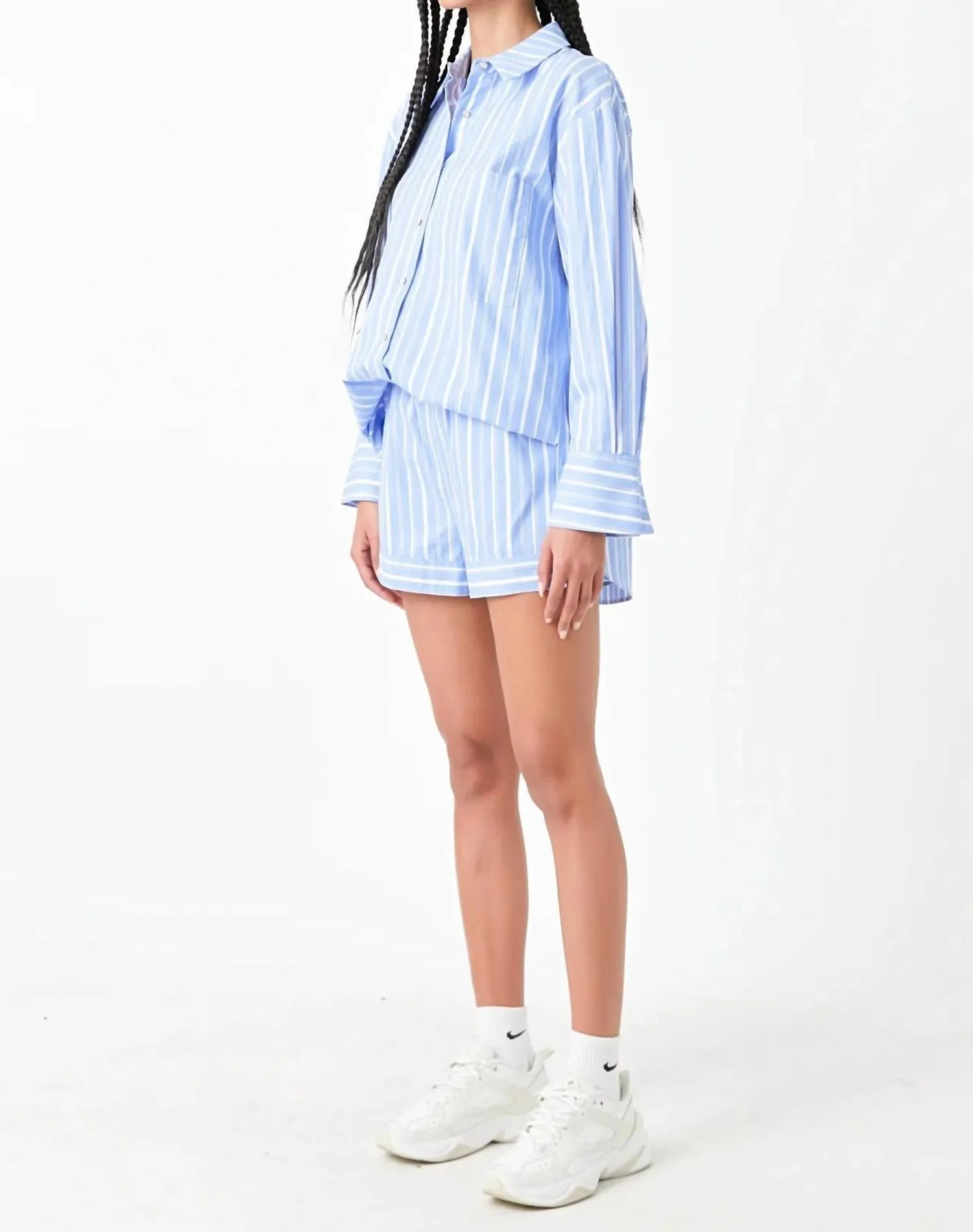 2.7 August Apparel - Vivianne Striped Shorts
