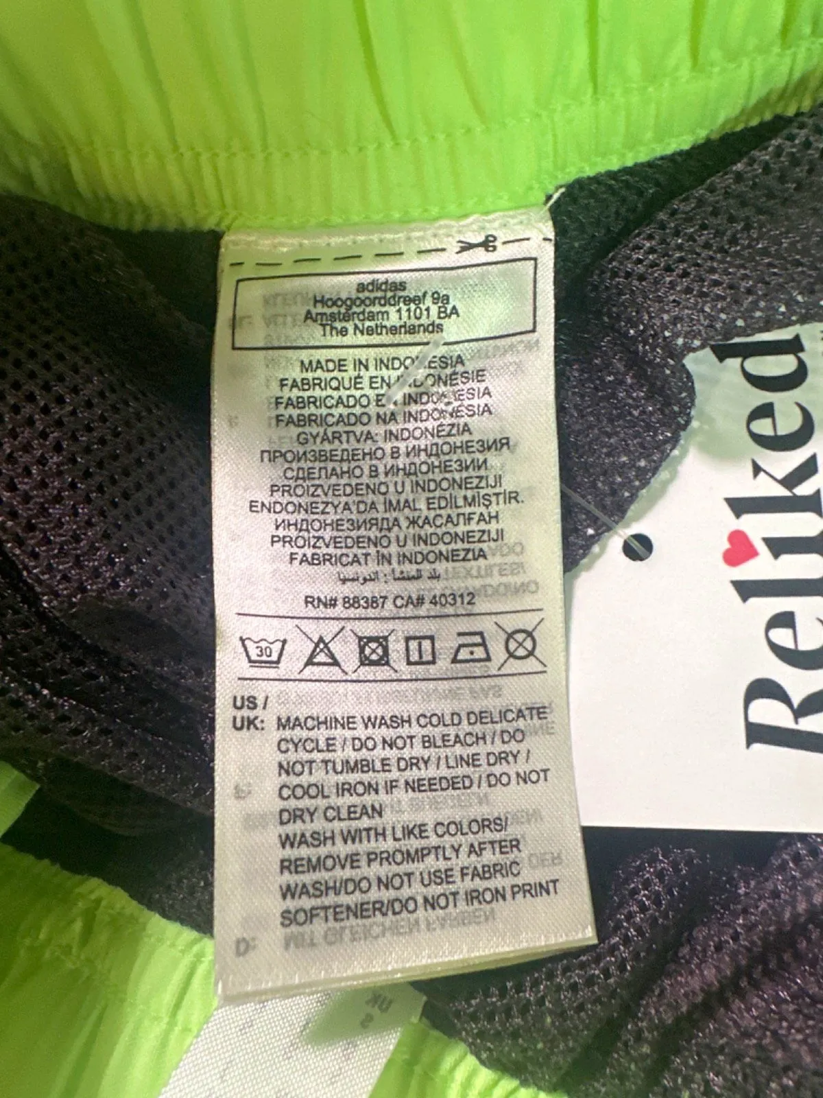 Adidas Grey/Black Swim Shorts UK S