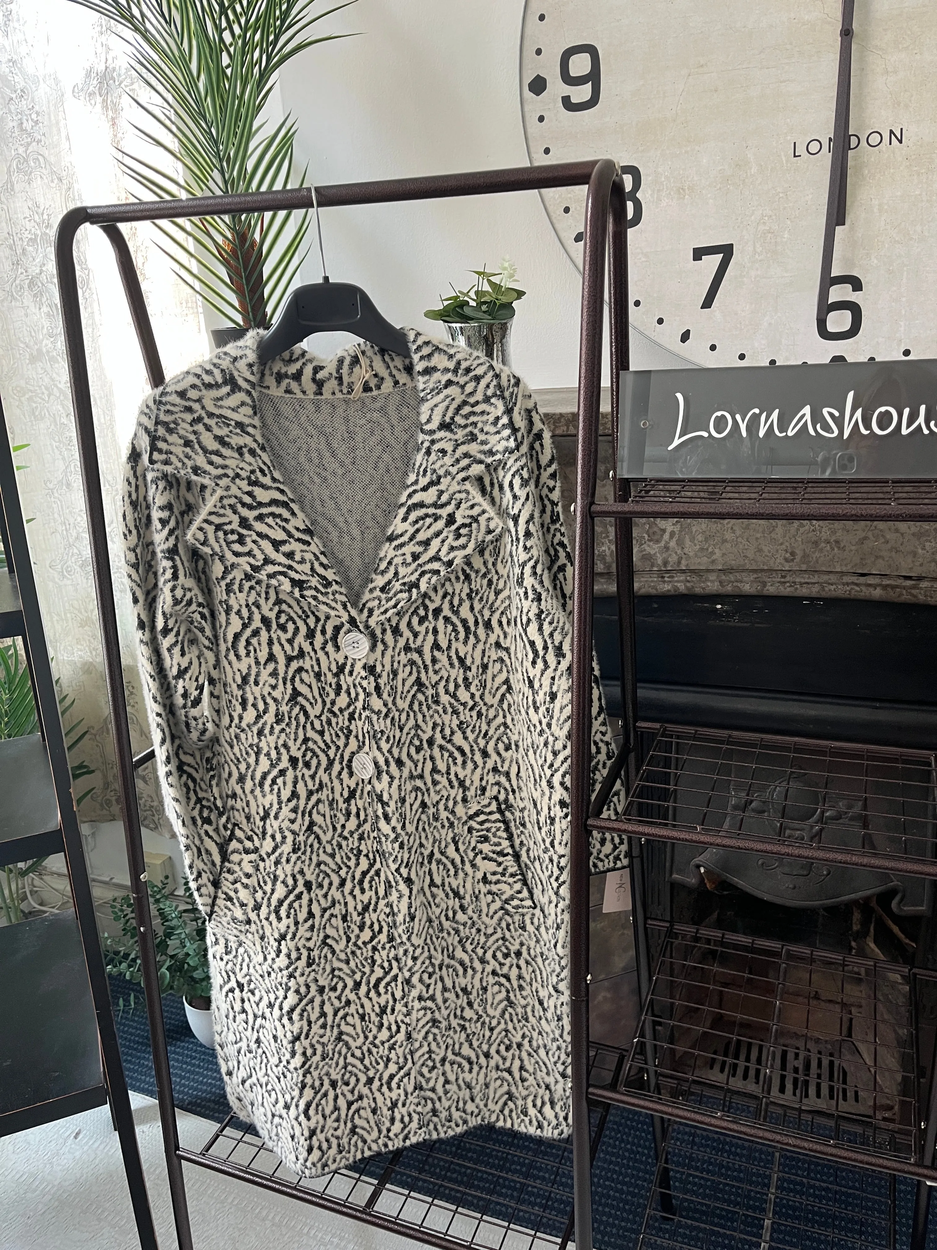 Animal Print Glamorous Collar Detail Coat