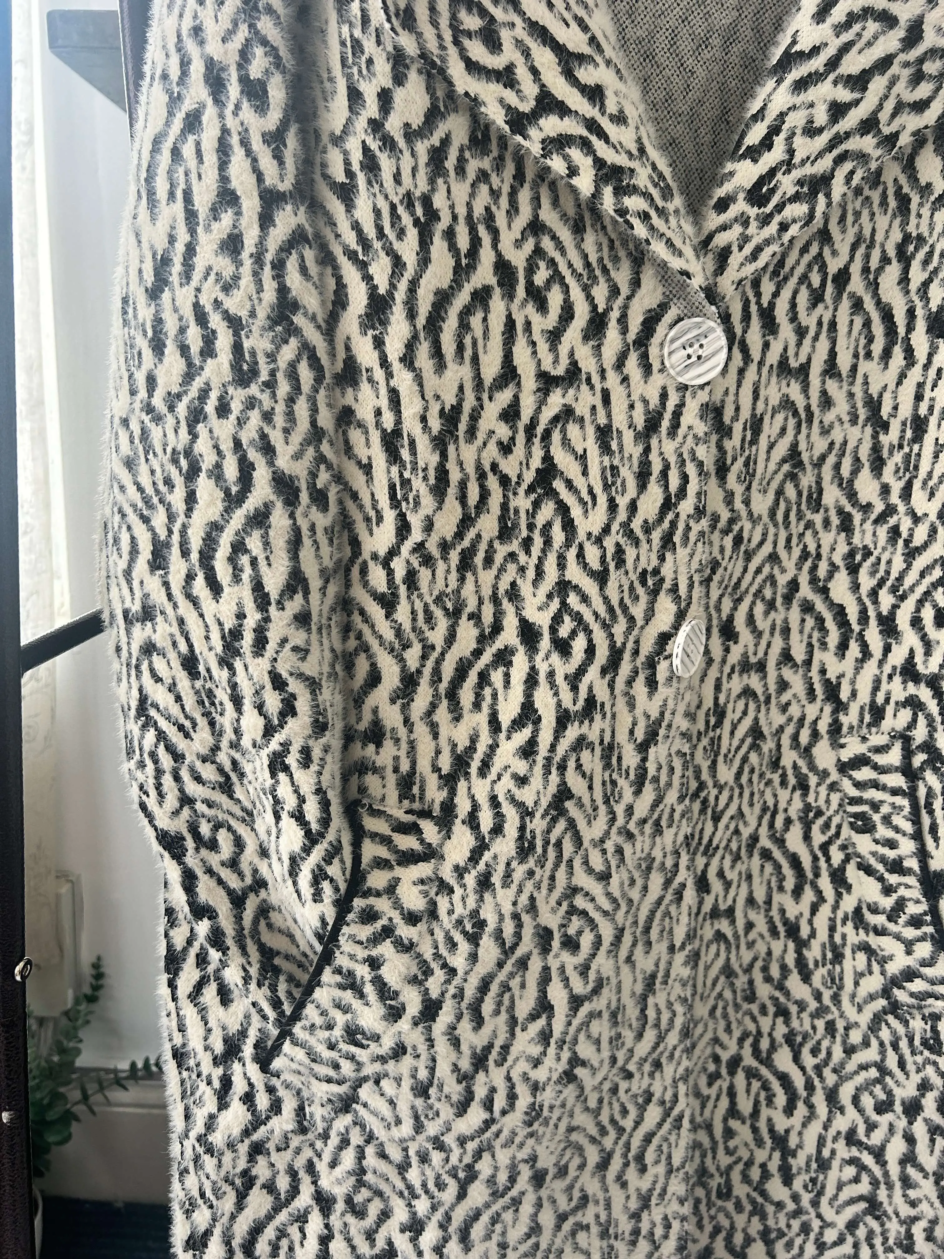 Animal Print Glamorous Collar Detail Coat