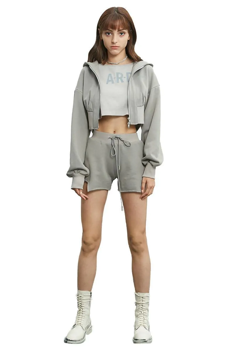 Ash Grey Casual Shorts