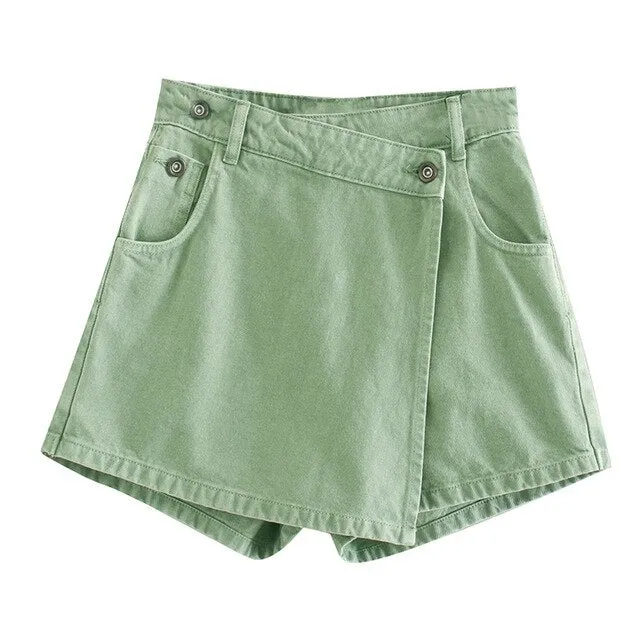 ASYMMETRIC WRAP STYLE SHORTS