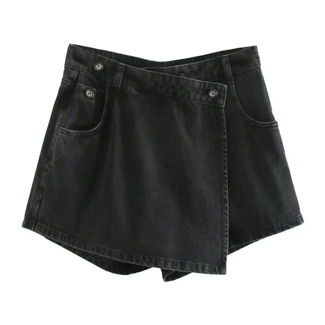 ASYMMETRIC WRAP STYLE SHORTS