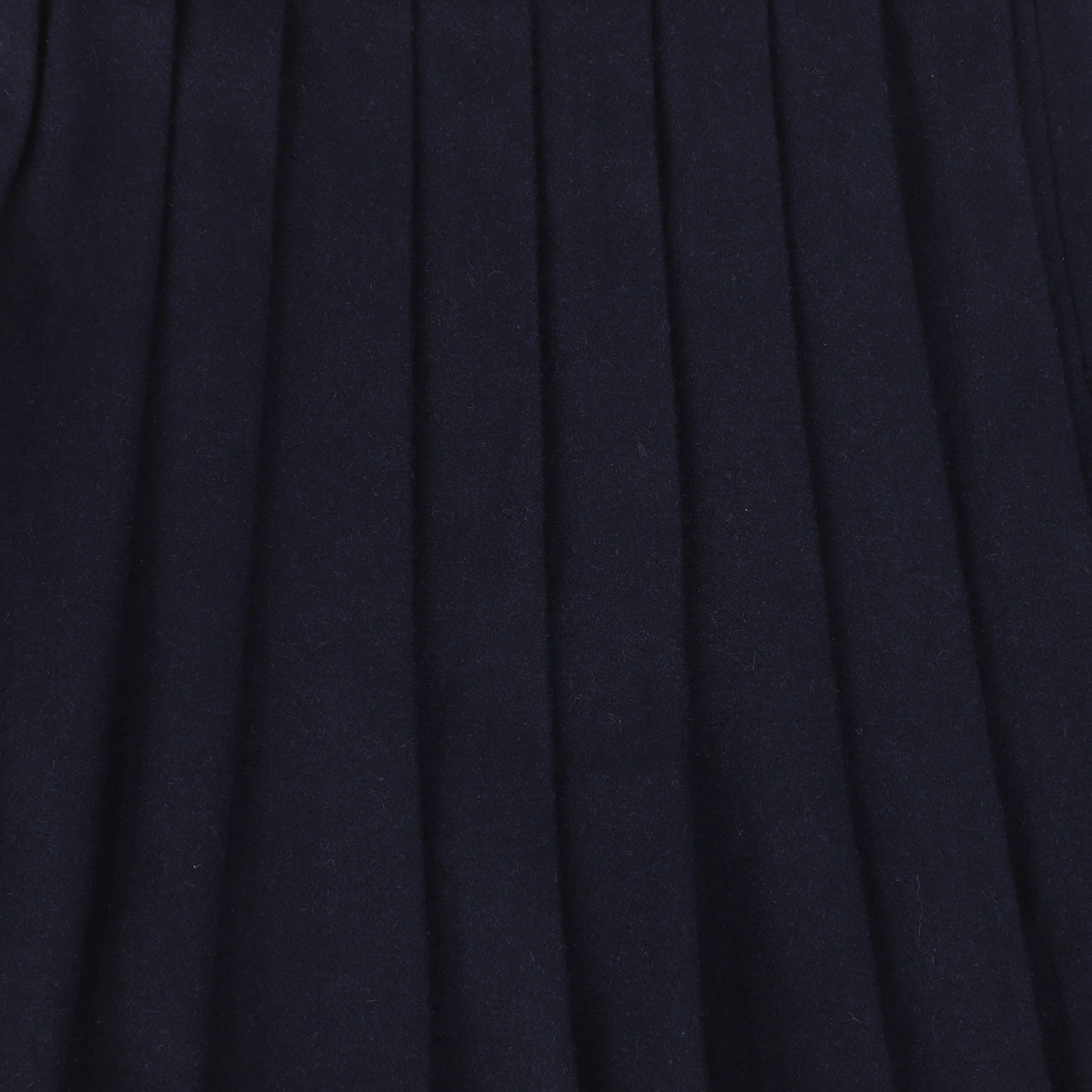 Bamboo Navy Wool Pleated Skirt