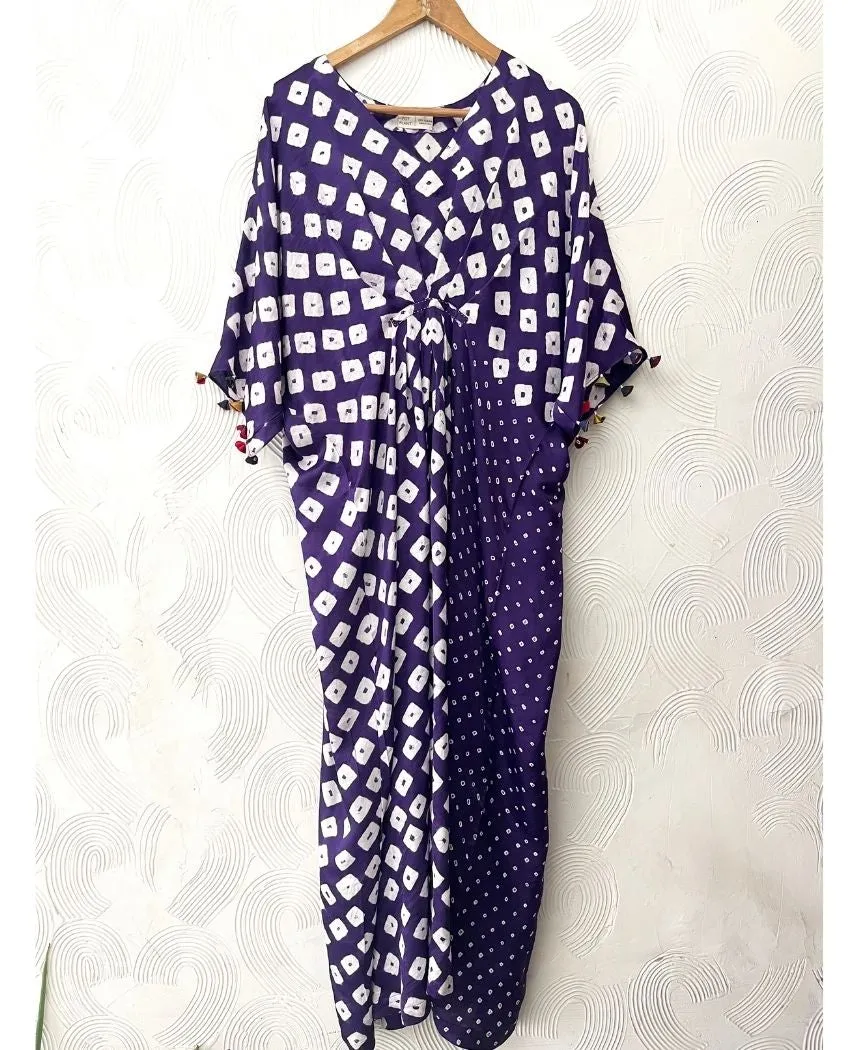 Bandhani Drape Kaftan