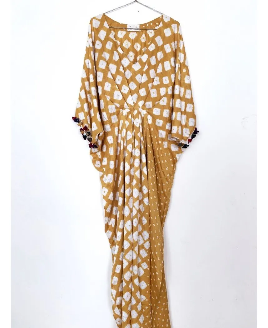 Bandhani Drape Kaftan