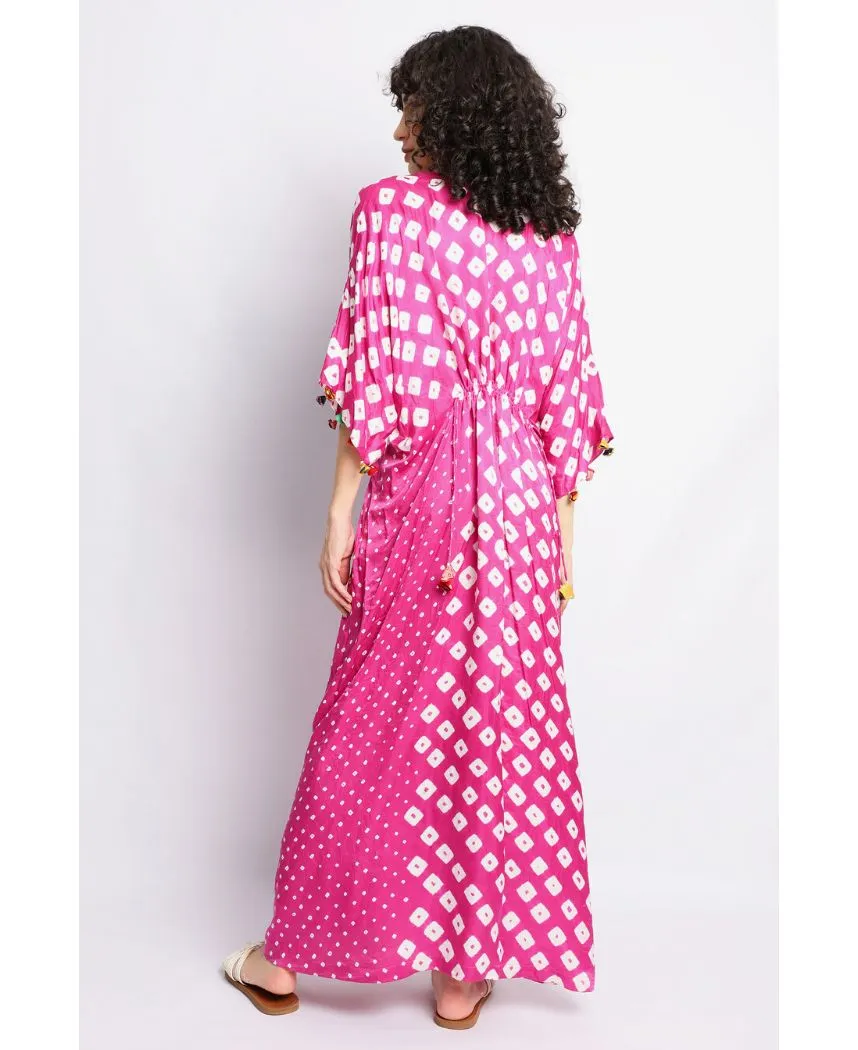 Bandhani Drape Kaftan