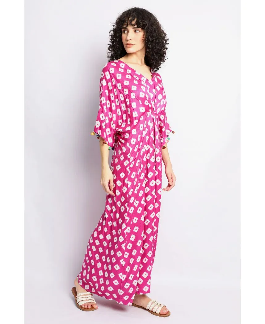 Bandhani Drape Kaftan