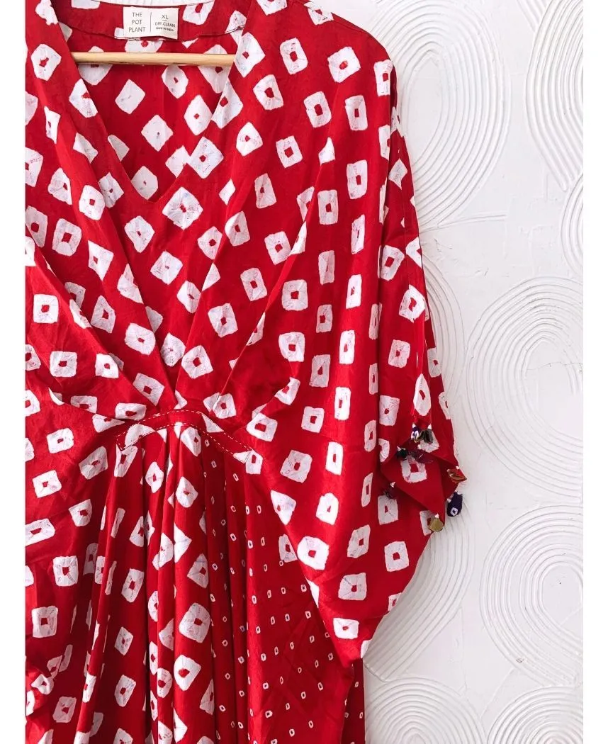 Bandhani Drape Kaftan
