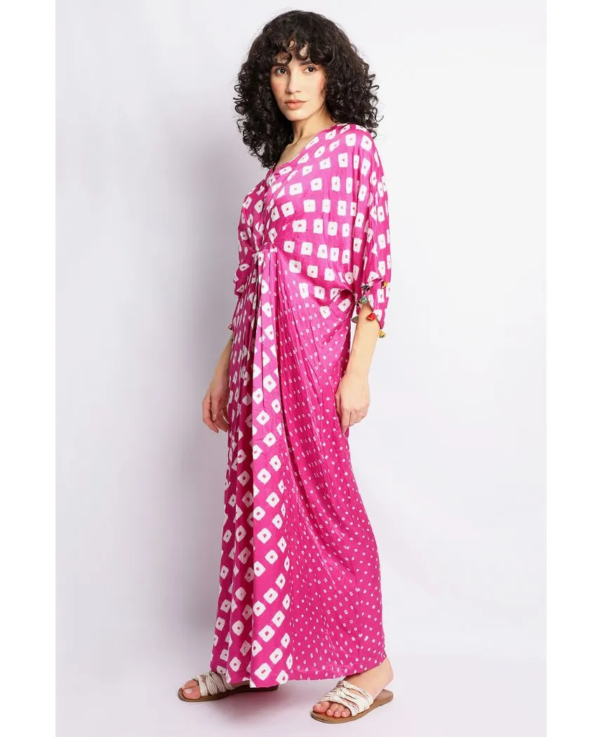 Bandhani Drape Kaftan
