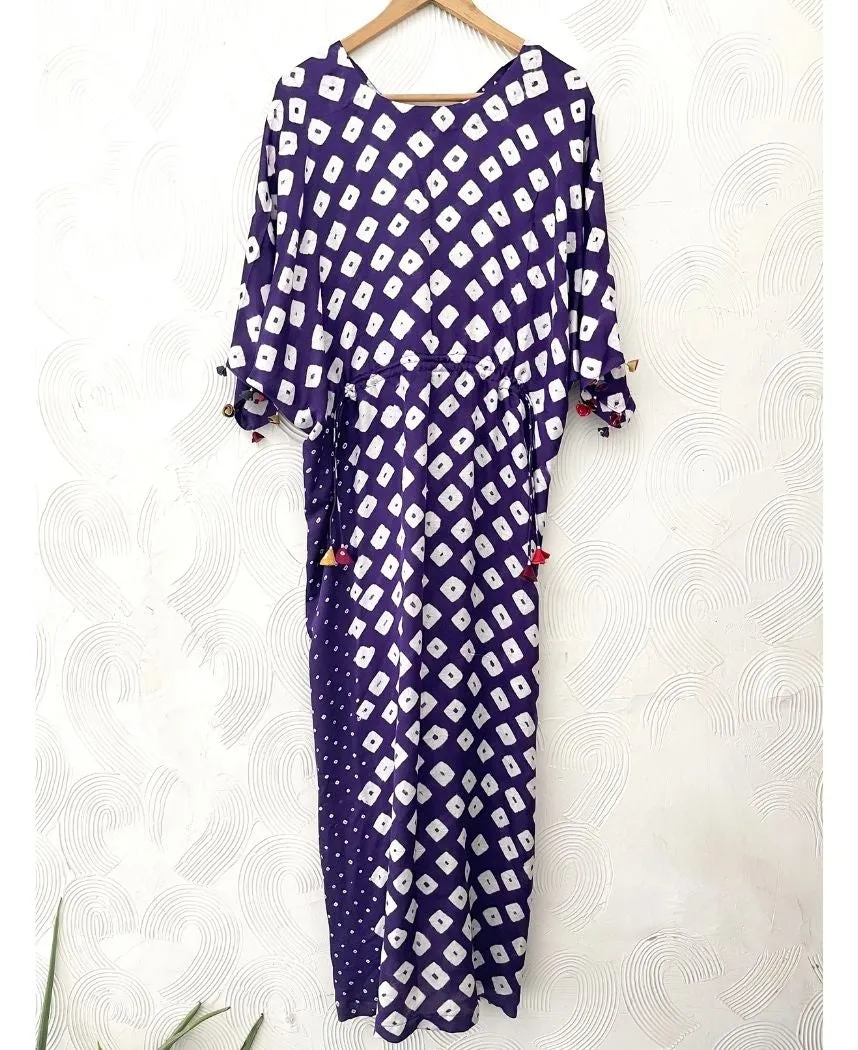 Bandhani Drape Kaftan