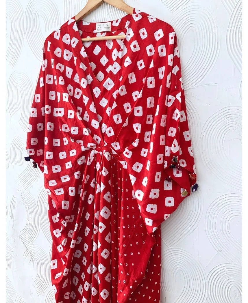 Bandhani Drape Kaftan