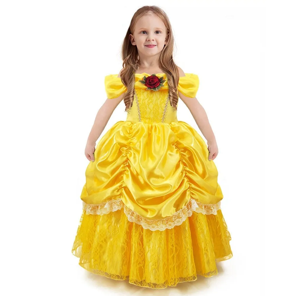 Belle Deluxe Princess Inspired Girls Dress Costume