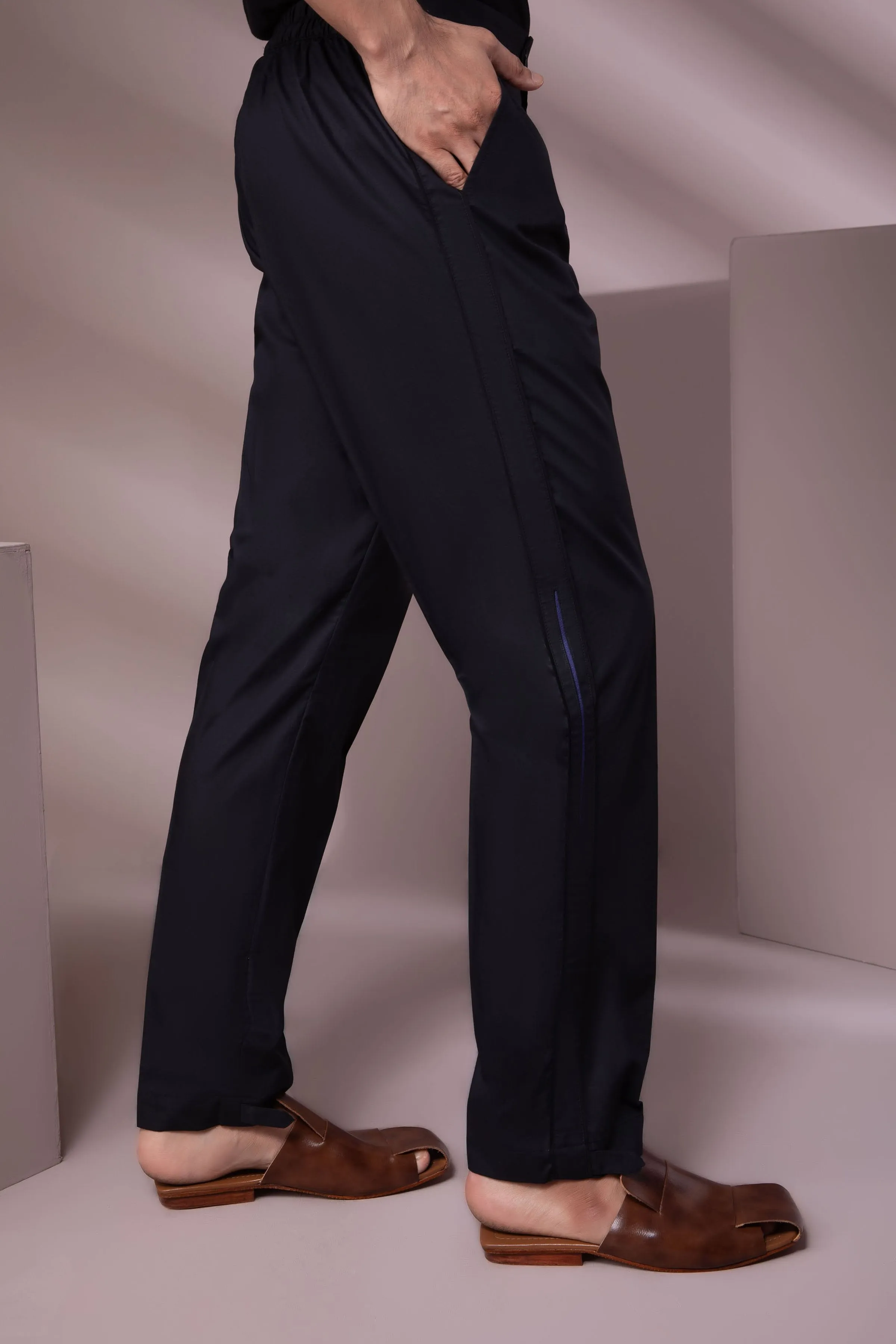 Black Cotton Trousers