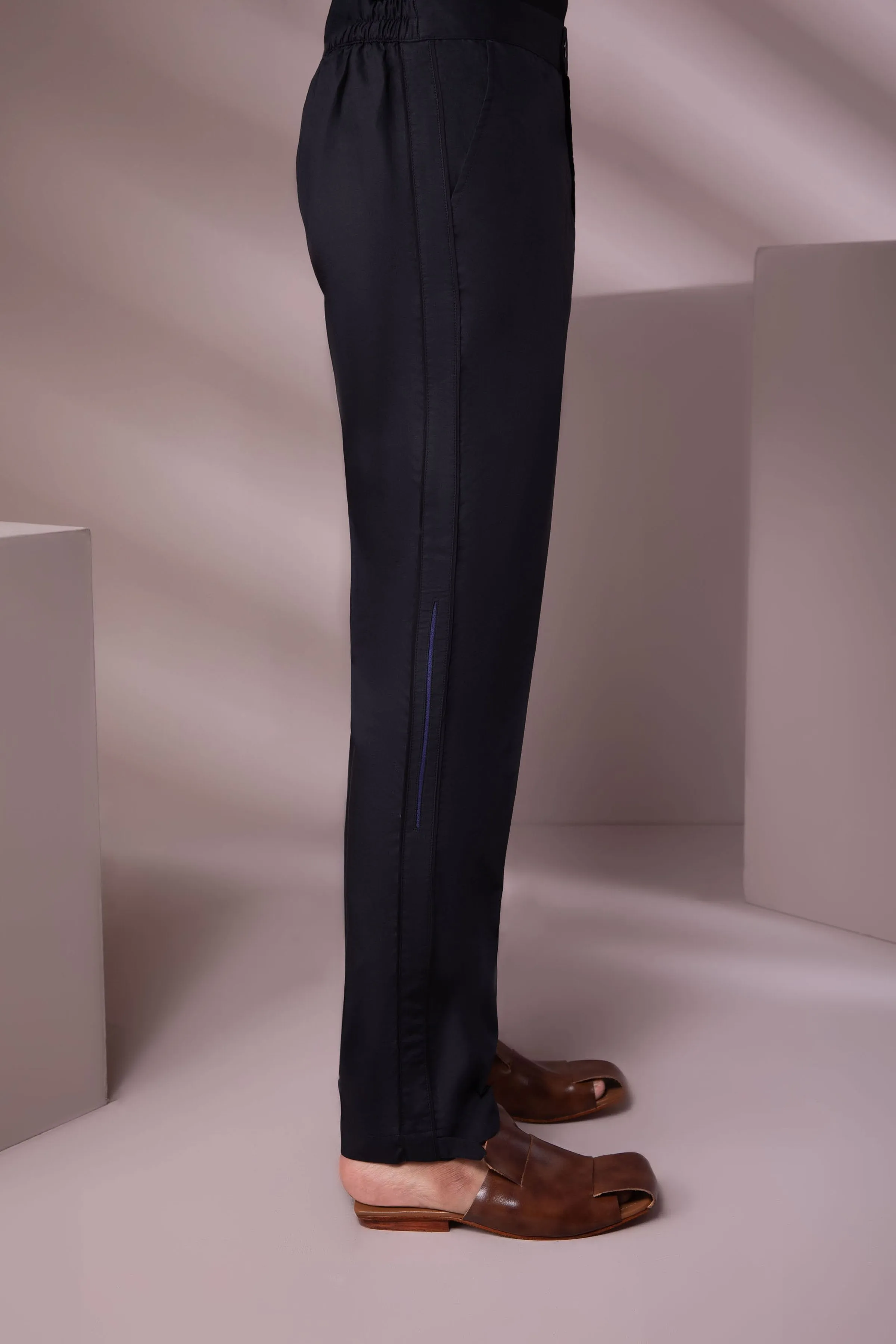 Black Cotton Trousers