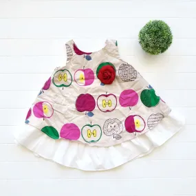 Blossom Dress in Artsy Apple Magenta Print