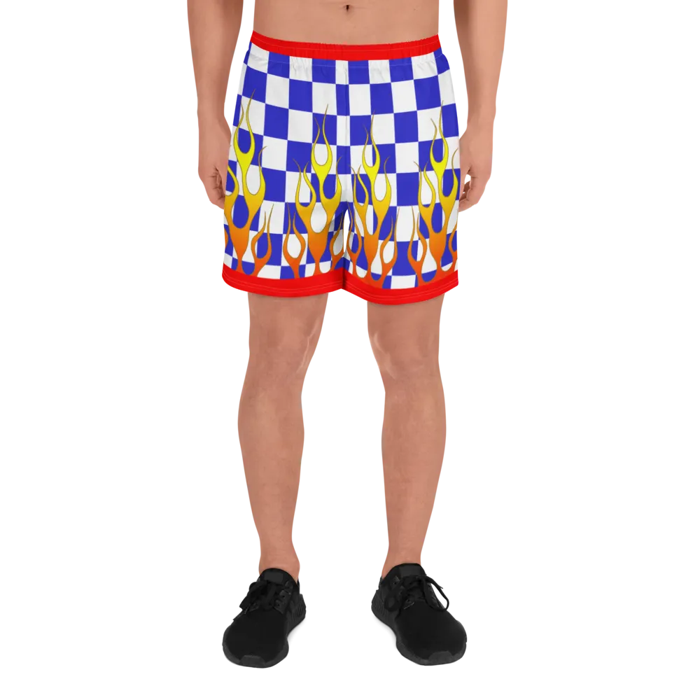 Blue Race Check Shorts