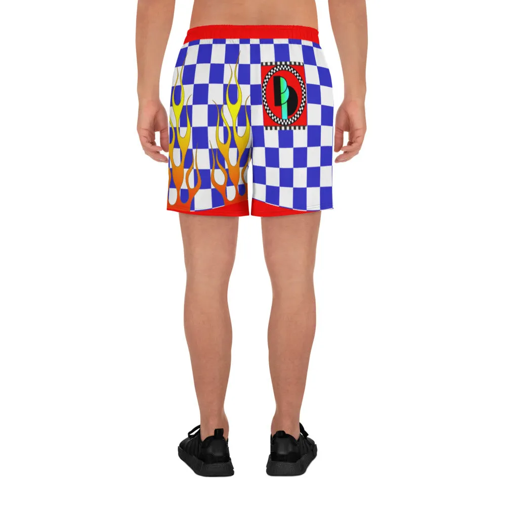 Blue Race Check Shorts