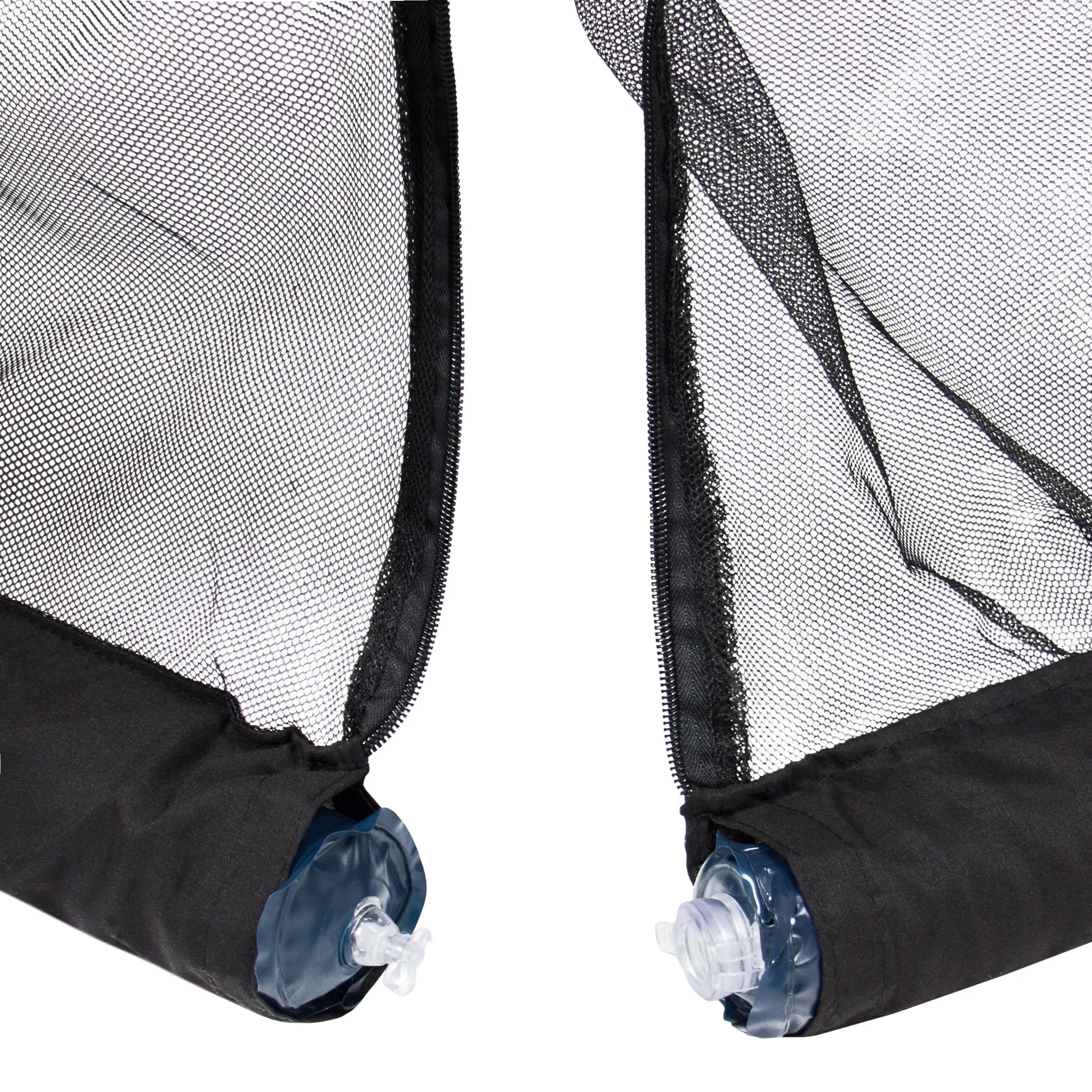 Bug Net Screen Accessory for 9ft Patio Umbrella w/ Zippered Door - Black