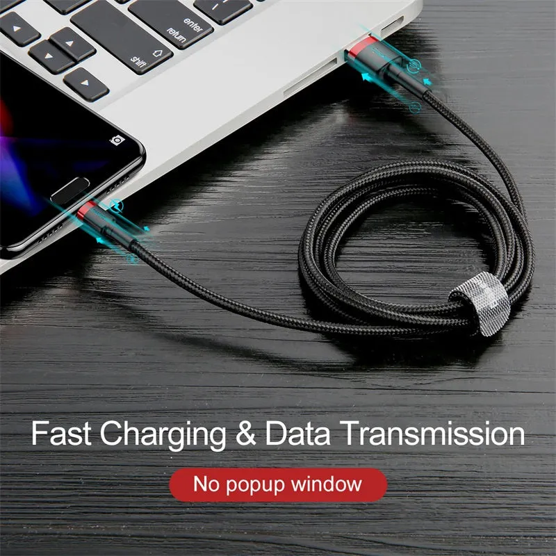 (Buy 1 Get 1) Baseus Cafule 2.4A Micro Cable (1M)- Red   Black