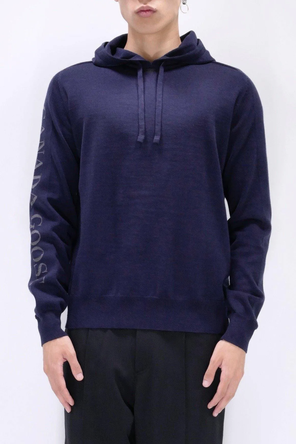 Canada Goose Mens Knit Hoody Welland  - Navy