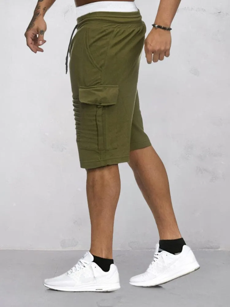 Casual Drawstring Cargo Shorts