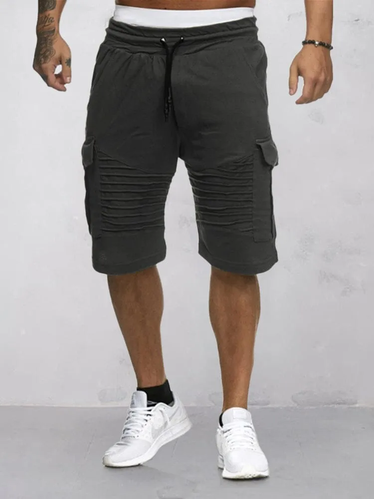 Casual Drawstring Cargo Shorts