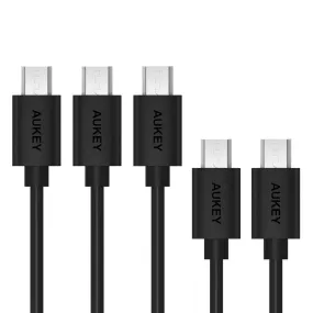 CB-D5 Qualcomm Quick Charge 2.0 3.0 Micro USB 2.0 Cable (2 X 1 M 1X 2M 2 X 0.3m) 5 Pack