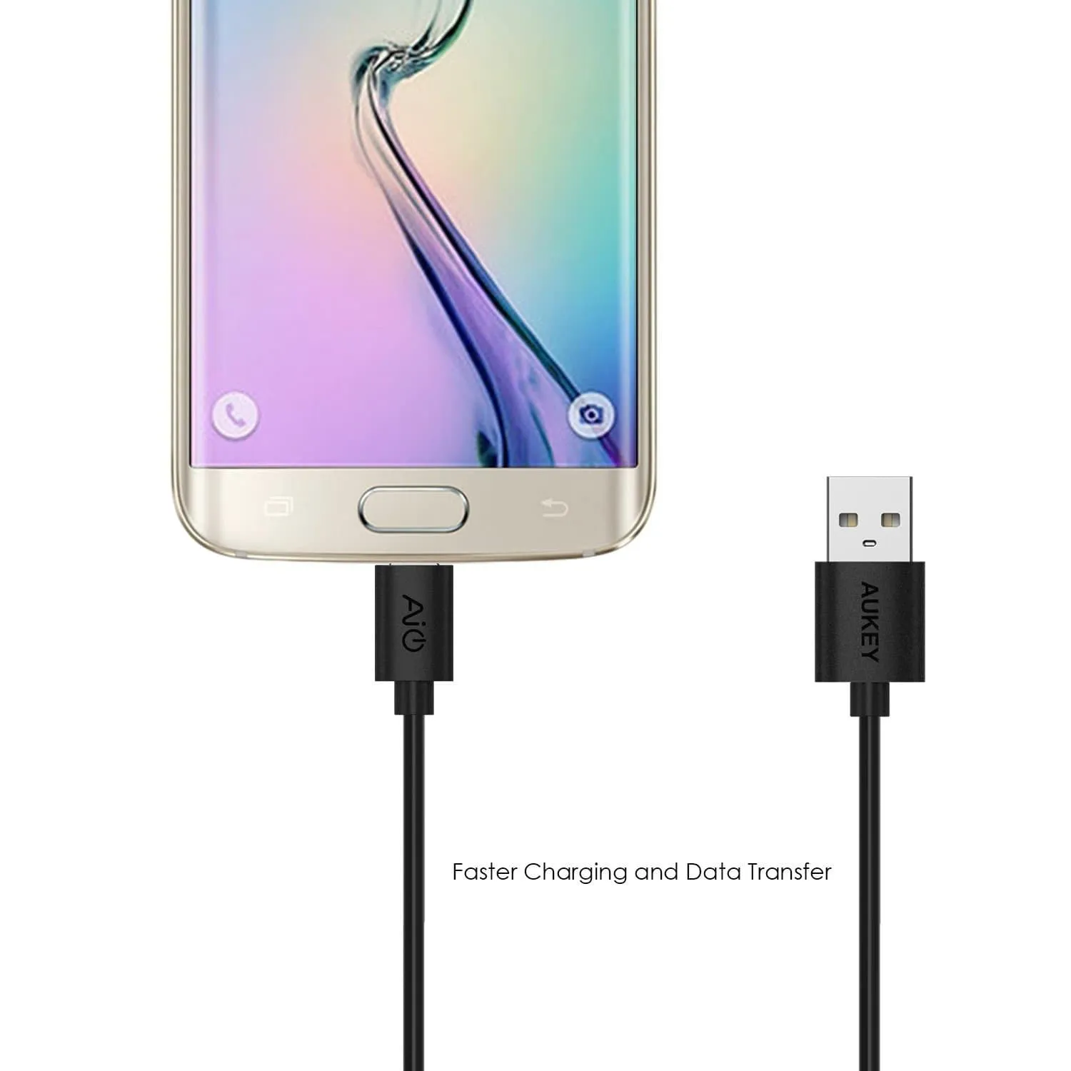 CB-D5 Qualcomm Quick Charge 2.0 3.0 Micro USB 2.0 Cable (2 X 1 M 1X 2M 2 X 0.3m) 5 Pack