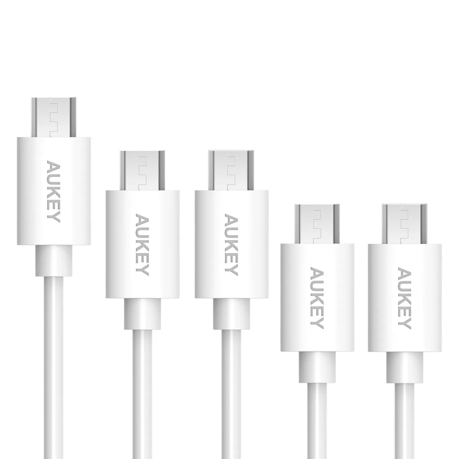 CB-D5 Qualcomm Quick Charge 2.0 3.0 Micro USB 2.0 Cable (2 X 1 M 1X 2M 2 X 0.3m) 5 Pack