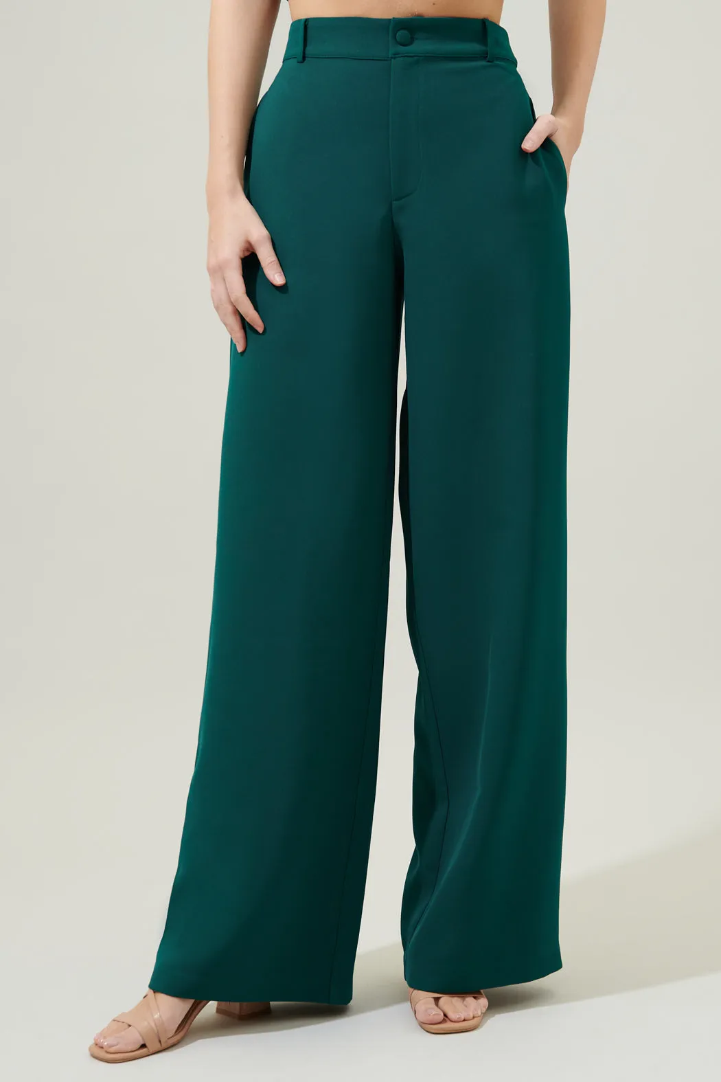 Chelsea Belted Wide Leg Trousers