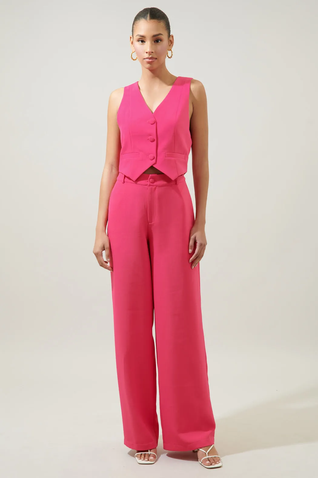 Chelsea Belted Wide Leg Trousers