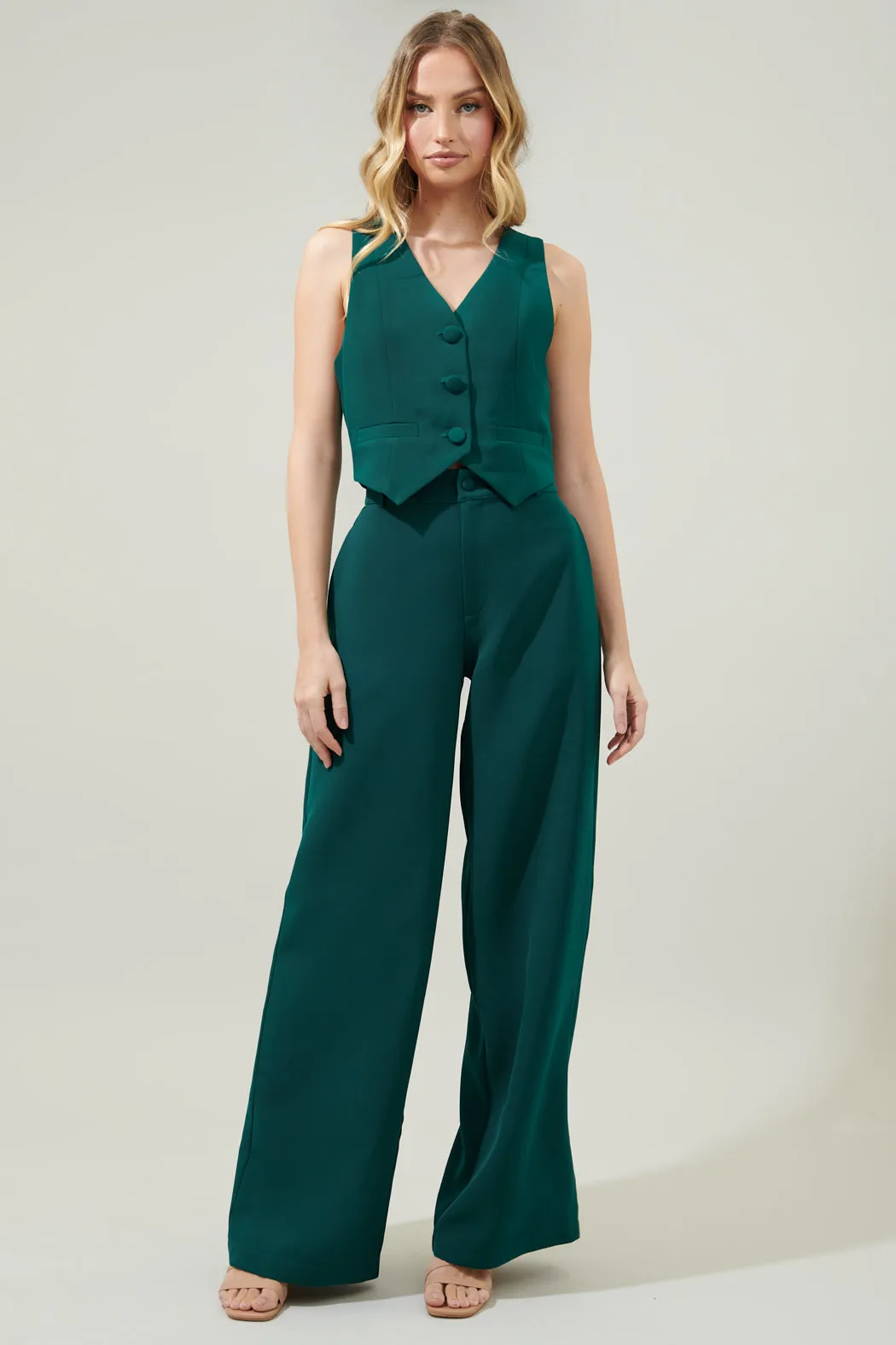 Chelsea Belted Wide Leg Trousers