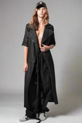 CLARISSE DENIM MOTO DRESS