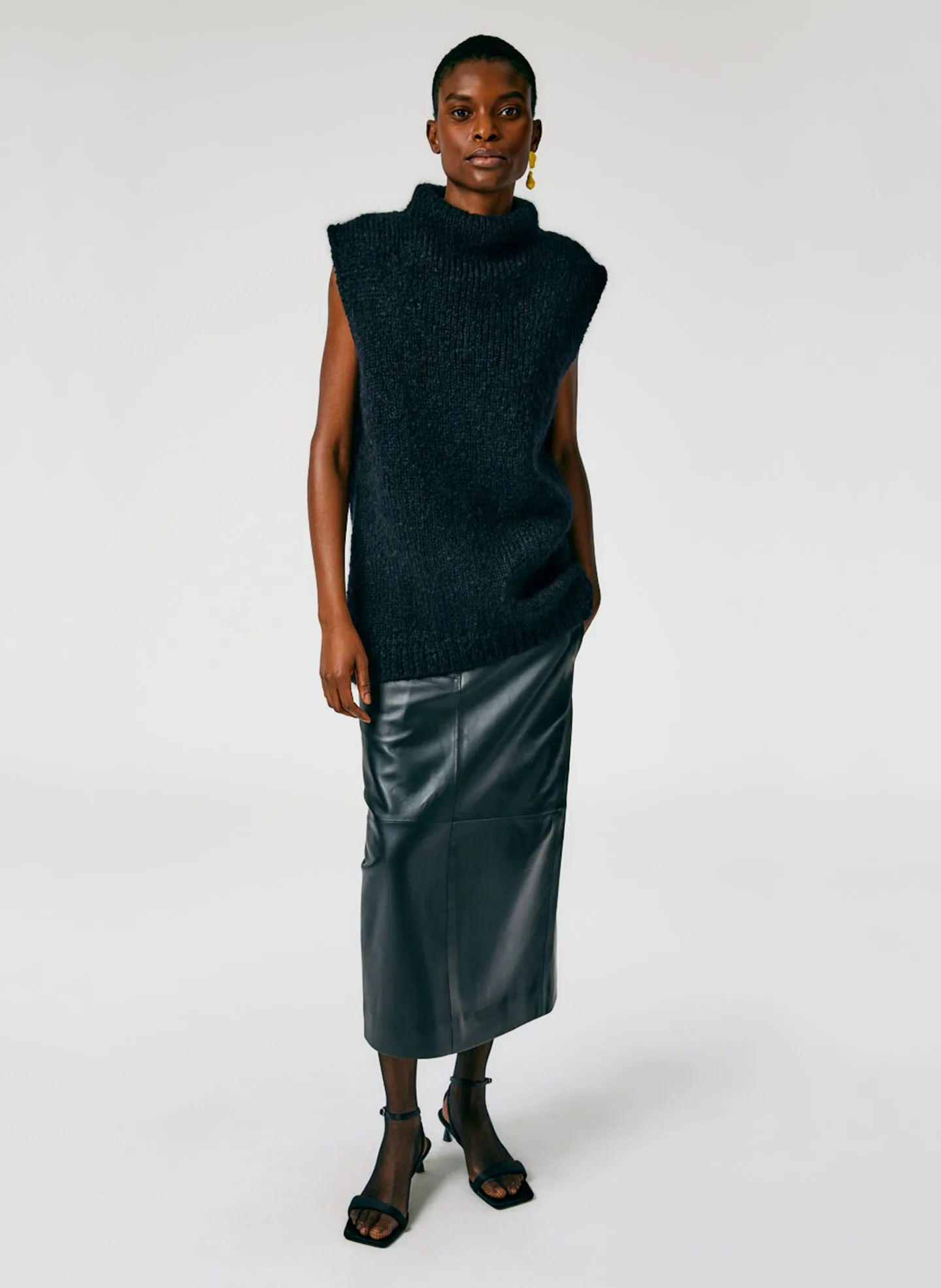 Claude Mohair Cocoon Funnelneck Vest