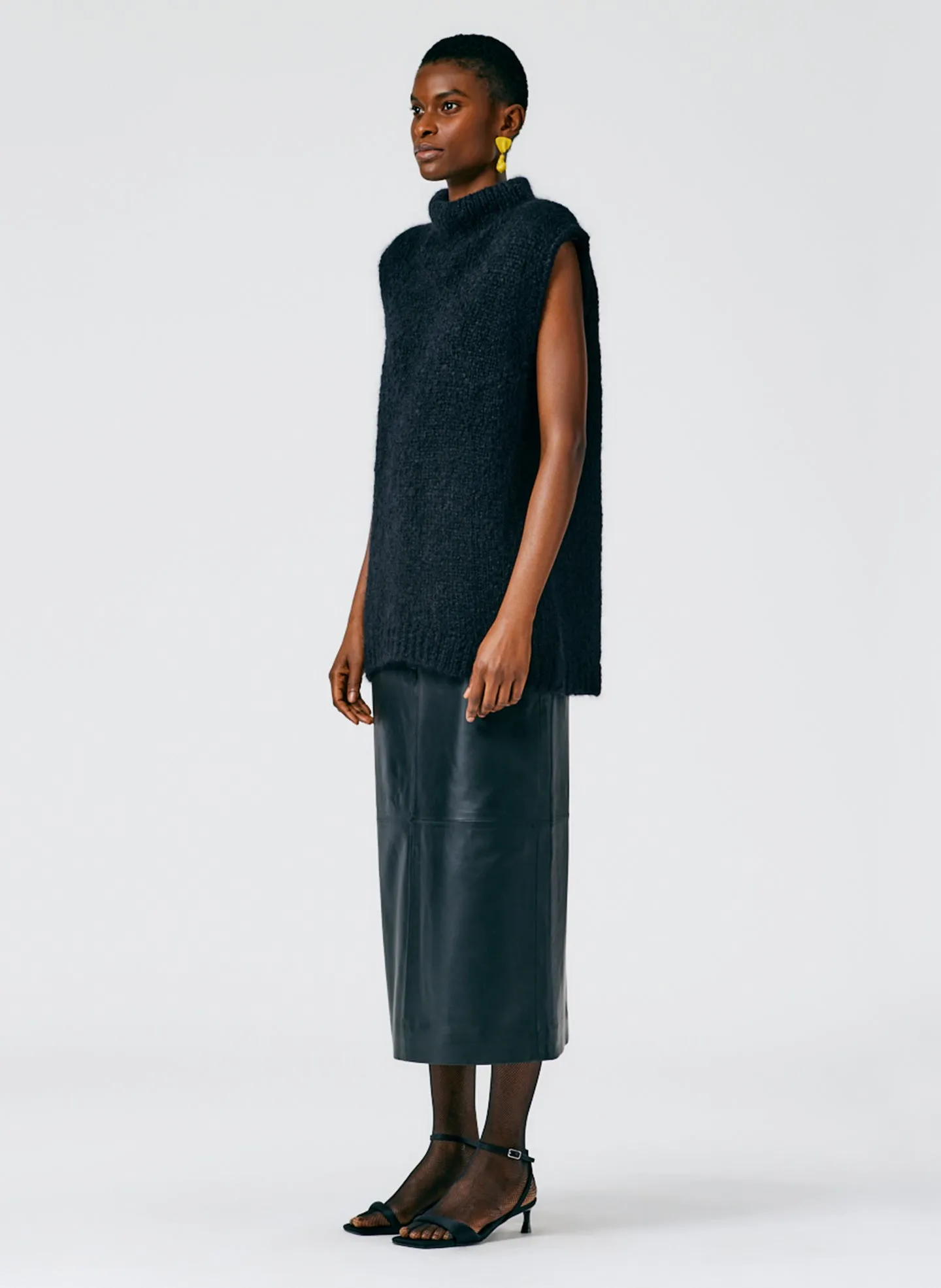 Claude Mohair Cocoon Funnelneck Vest