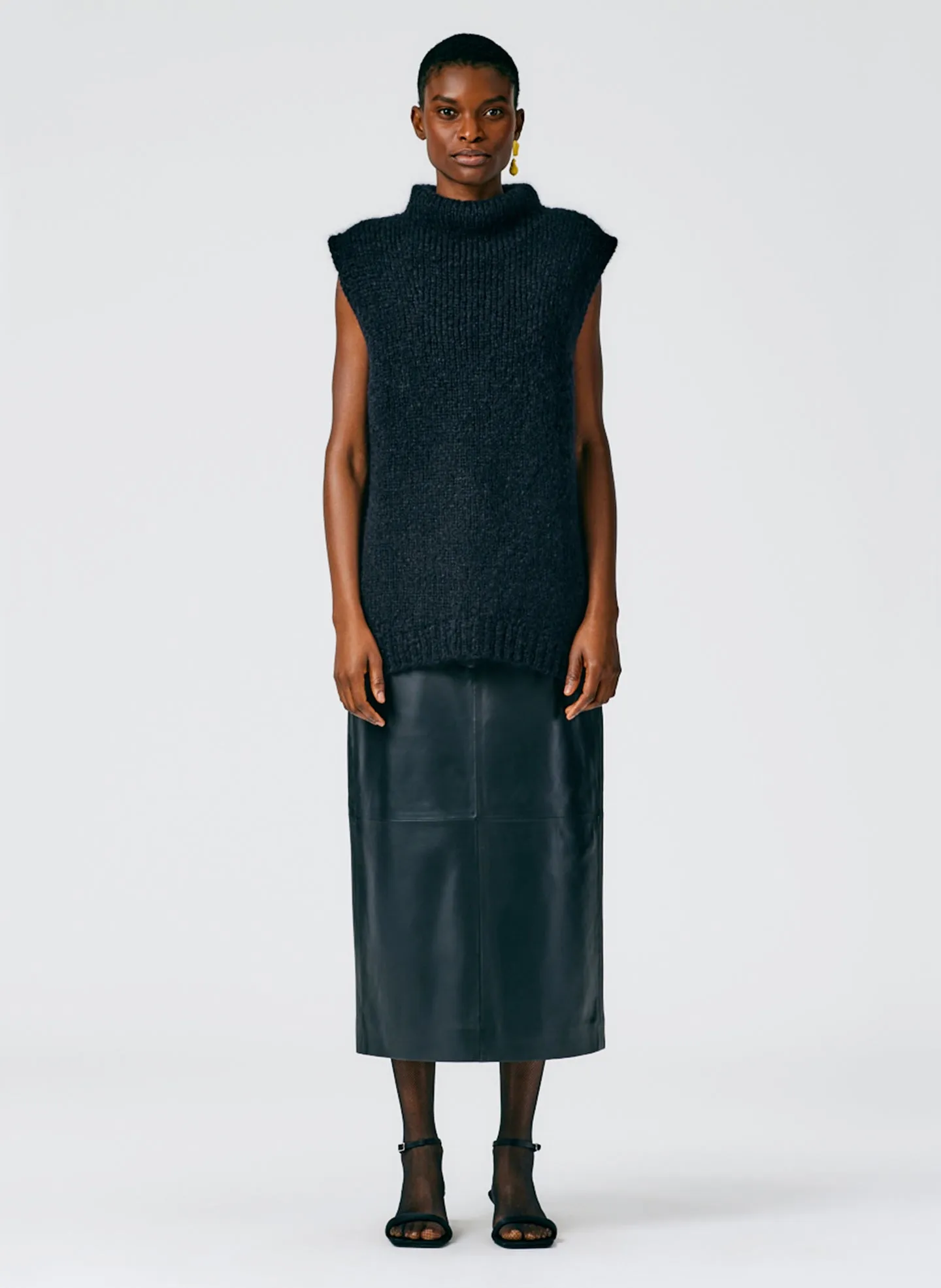 Claude Mohair Cocoon Funnelneck Vest