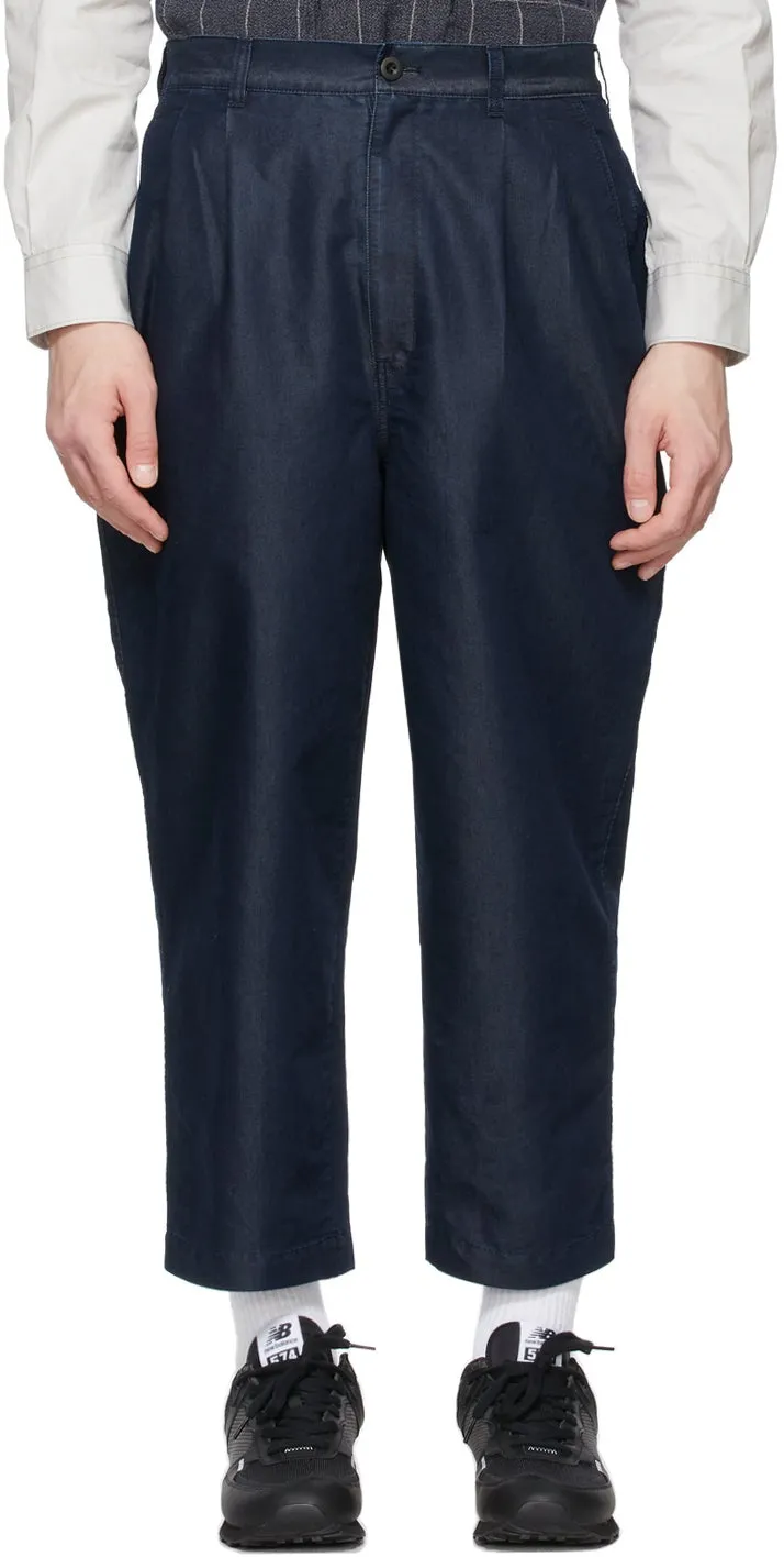 Comme des GarÃ§ons Homme Indigo Denim Garment-Treated Trousers