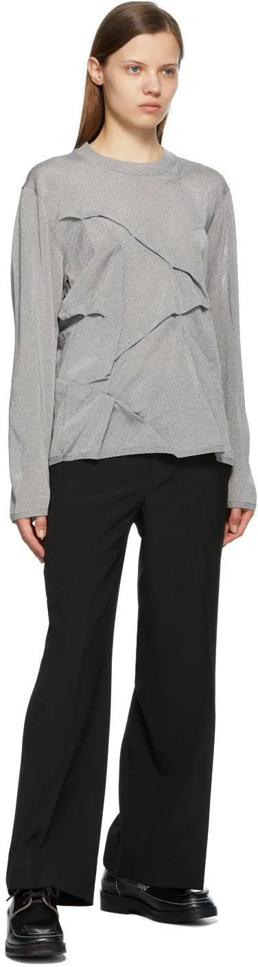 Comme des GarÃ§ons Homme Plus Black Wool Wide Trousers