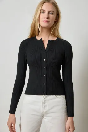 Cropped Ribbed Cardigan
