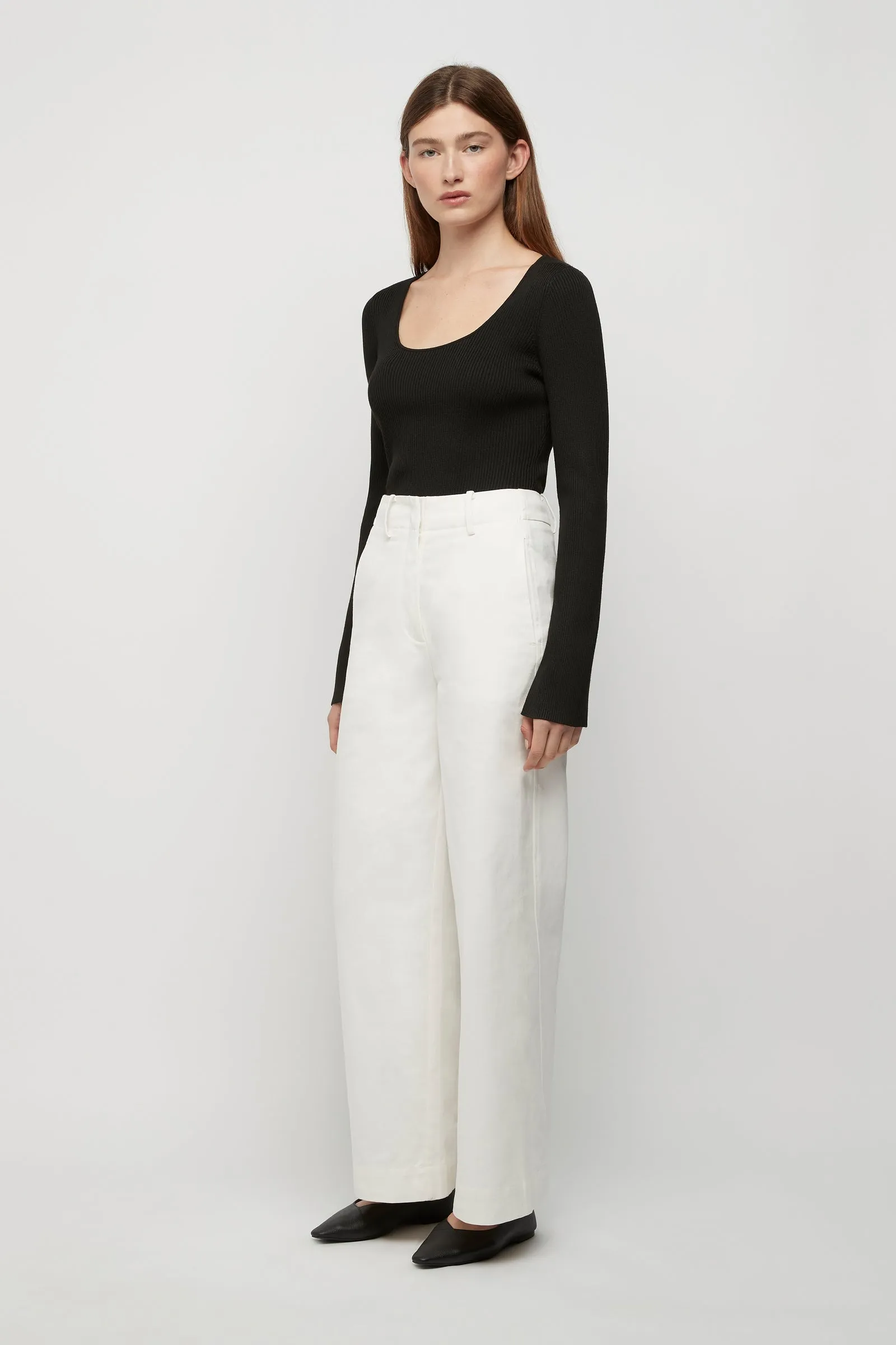 DITA TWISTED SEAM TROUSERS | WHITE