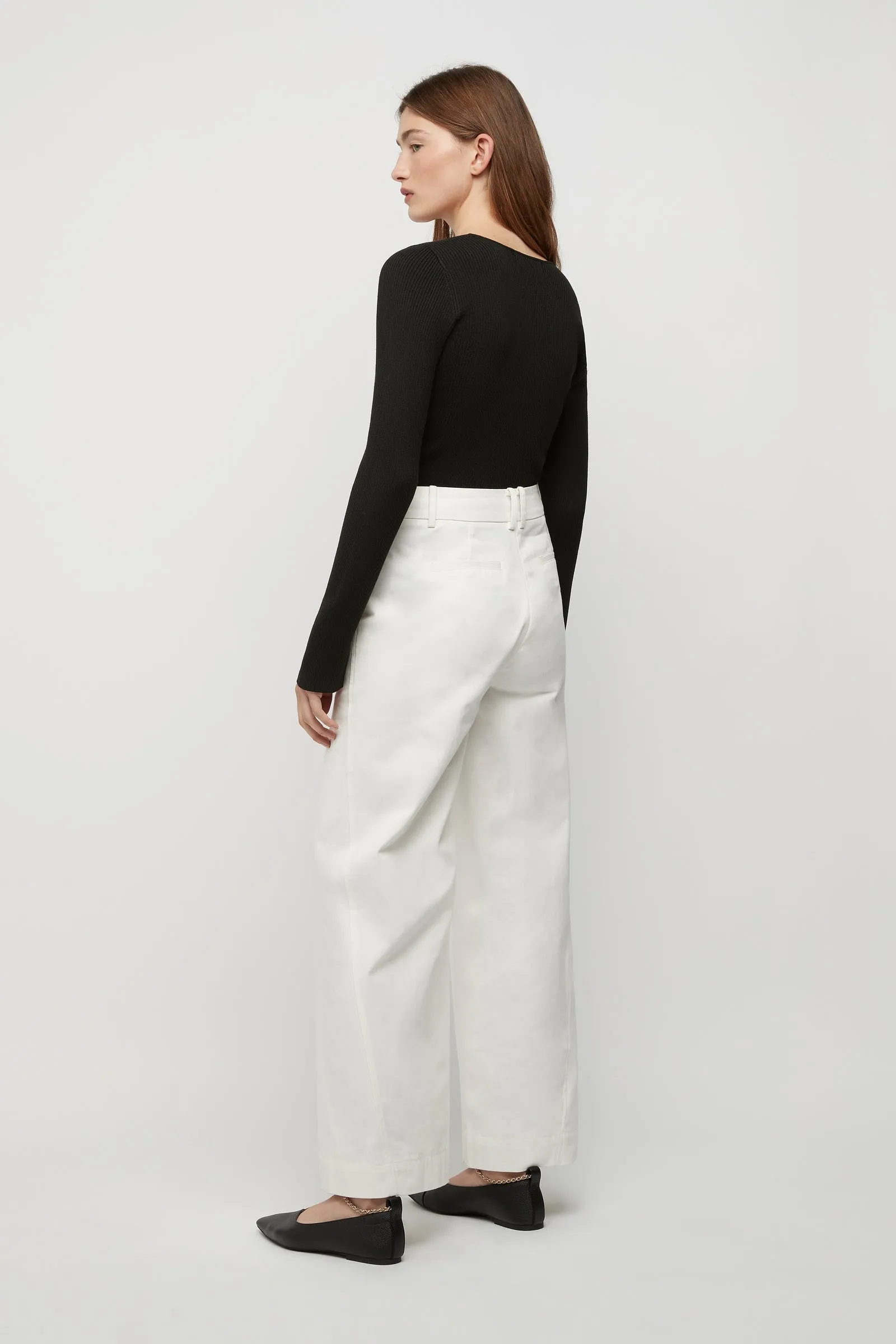 DITA TWISTED SEAM TROUSERS | WHITE