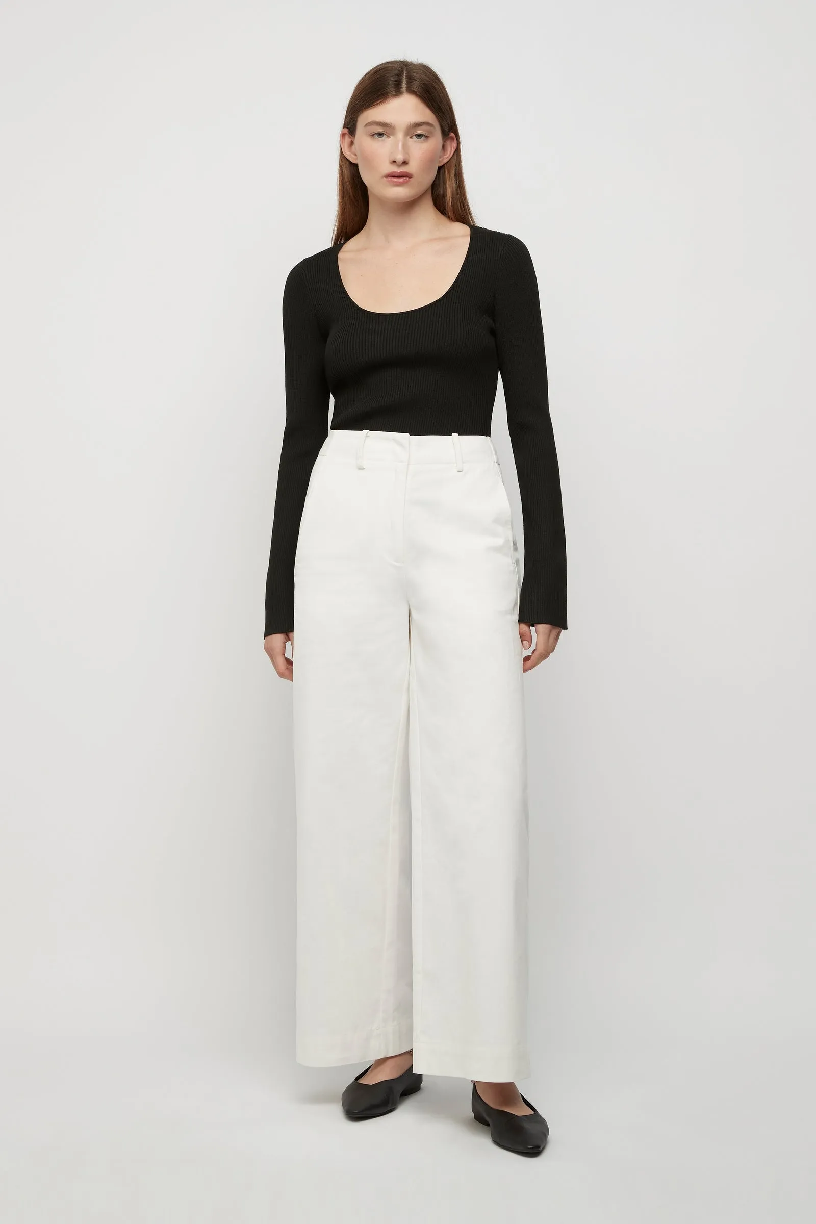 DITA TWISTED SEAM TROUSERS | WHITE