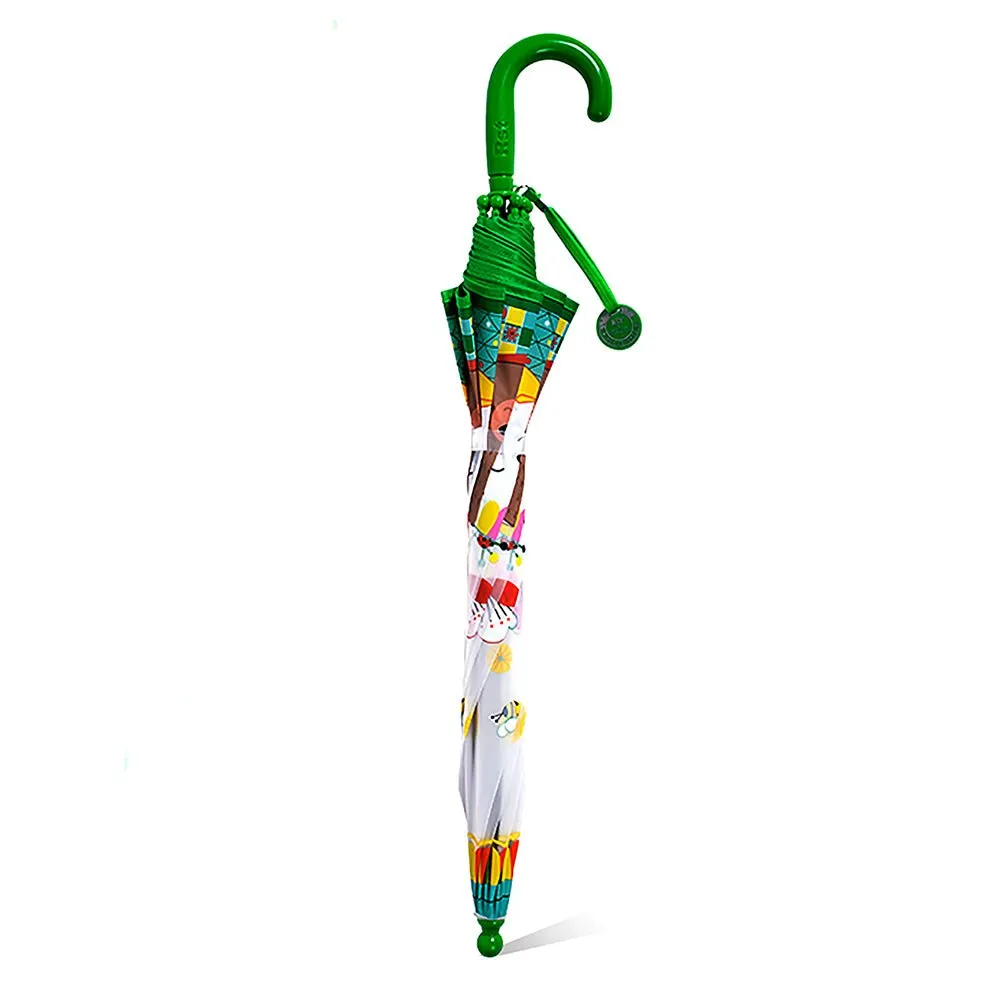 Dome style, Mr.Bowtie Bunny Transparent Green Umbrella for Kids