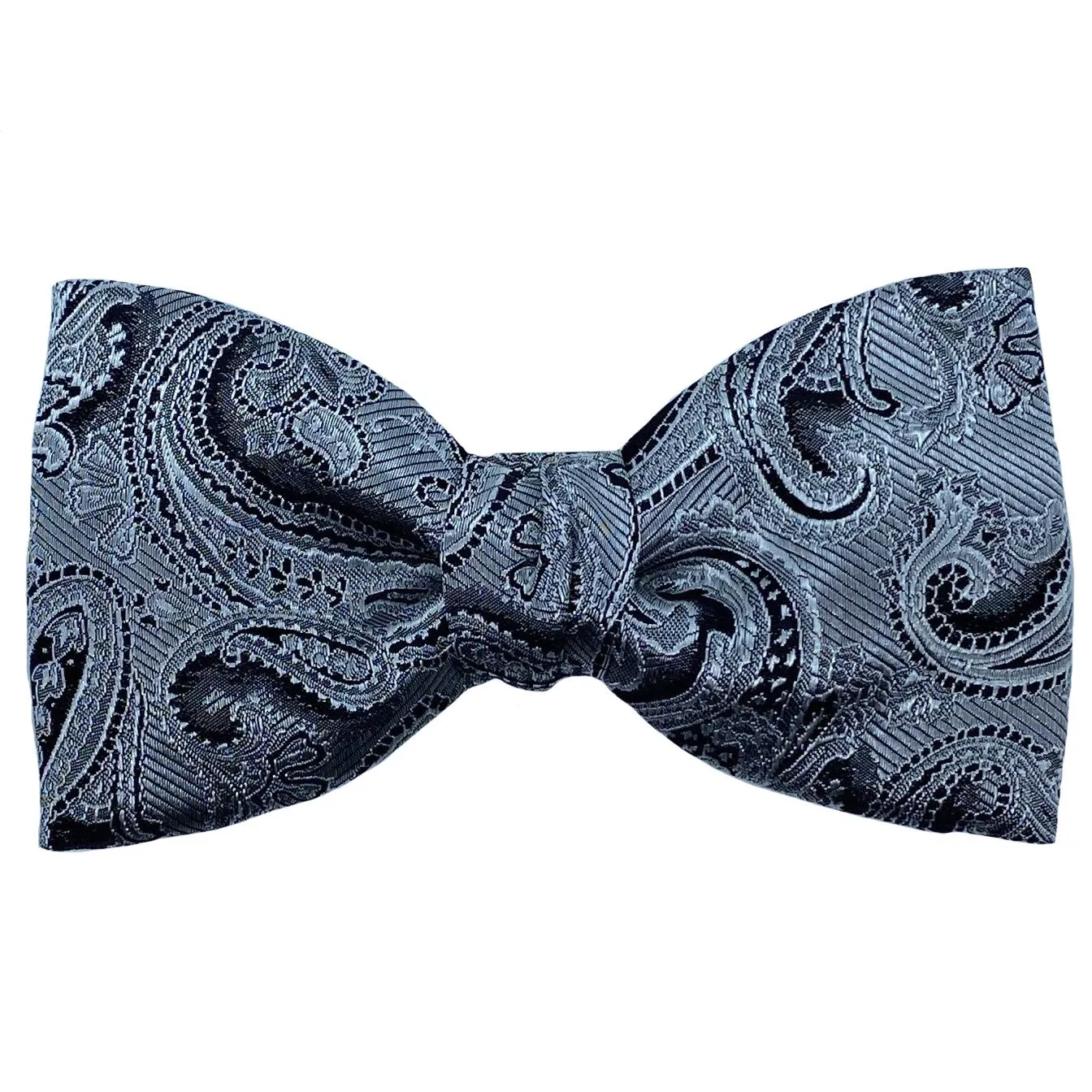 Dormeuil Silver Paisley Bow Tie