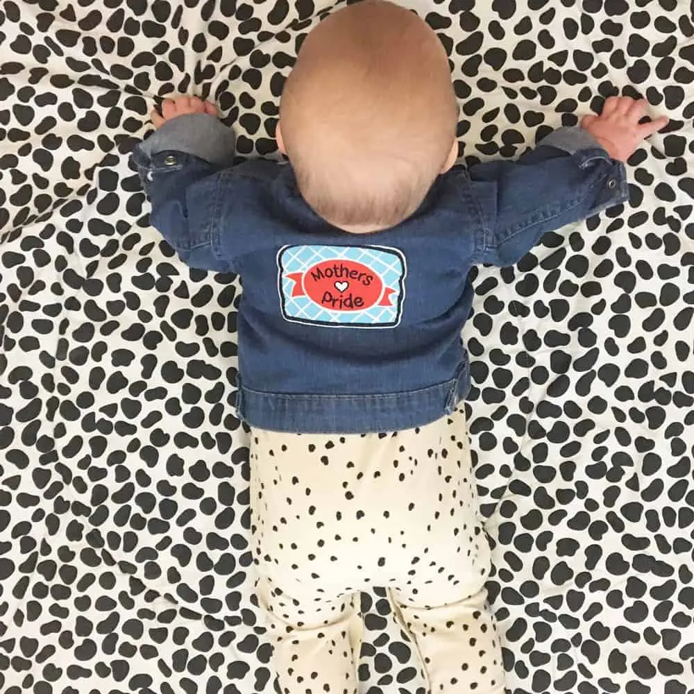 Embroidered Mother's Pride Baby Denim Jacket