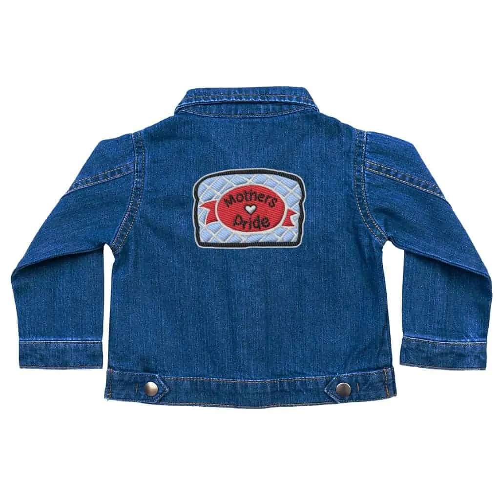 Embroidered Mother's Pride Baby Denim Jacket