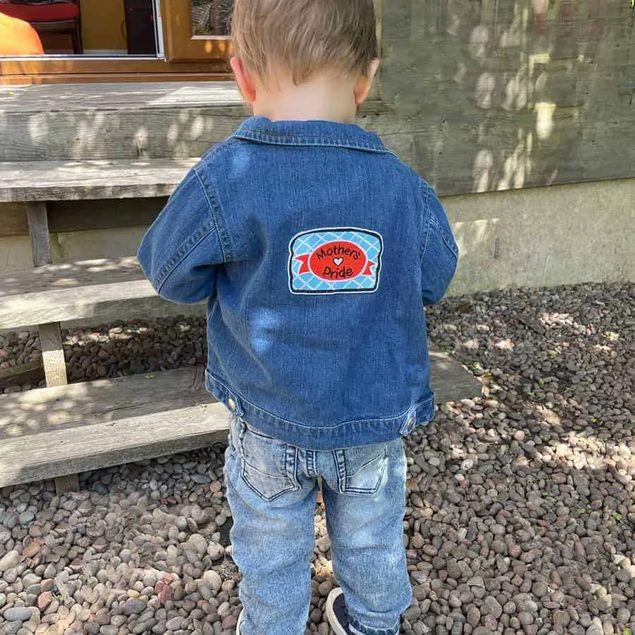 Embroidered Mother's Pride Baby Denim Jacket