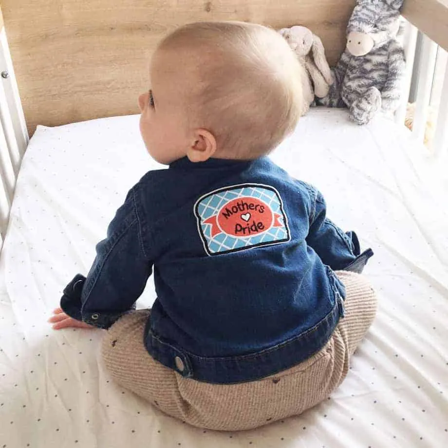 Embroidered Mother's Pride Baby Denim Jacket