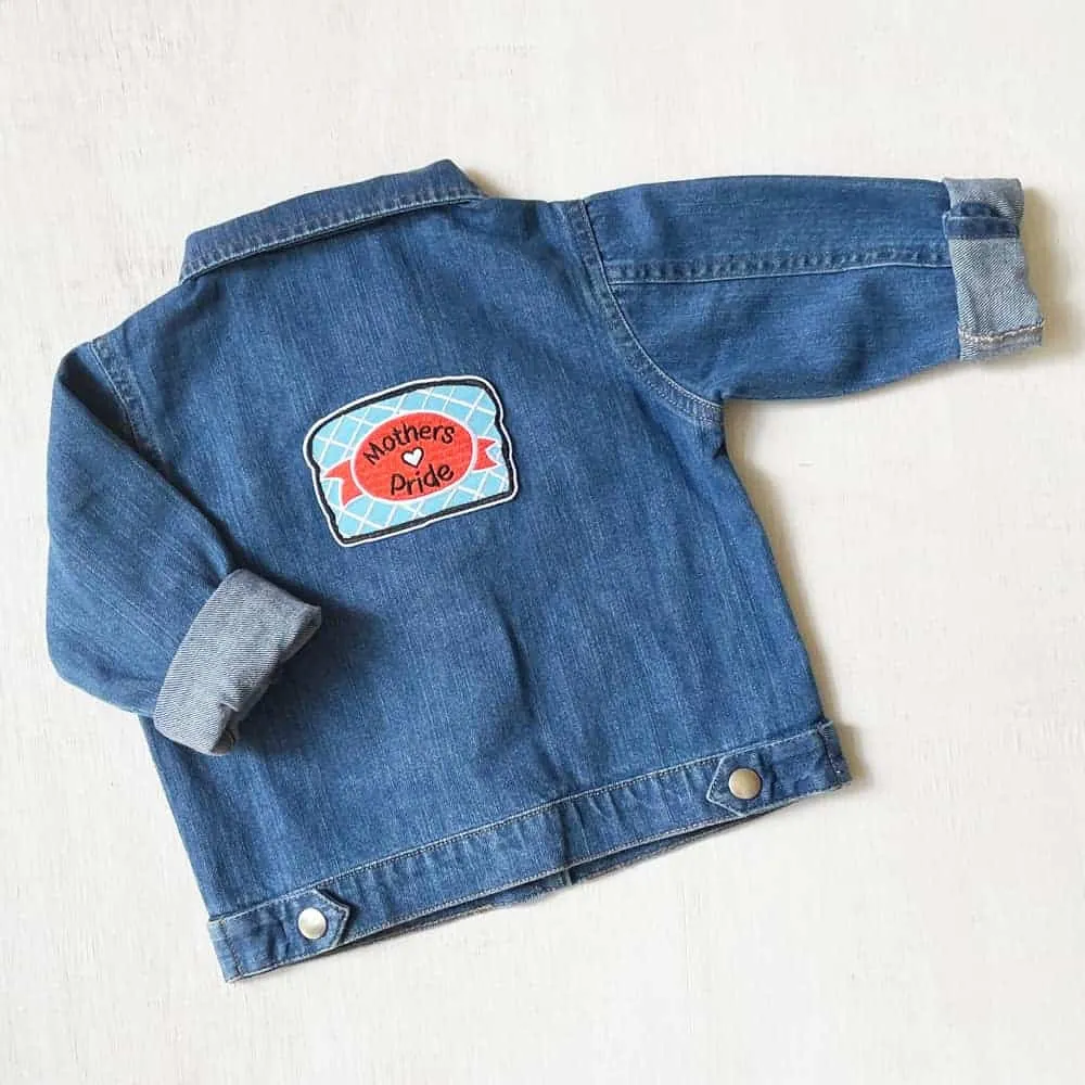 Embroidered Mother's Pride Baby Denim Jacket